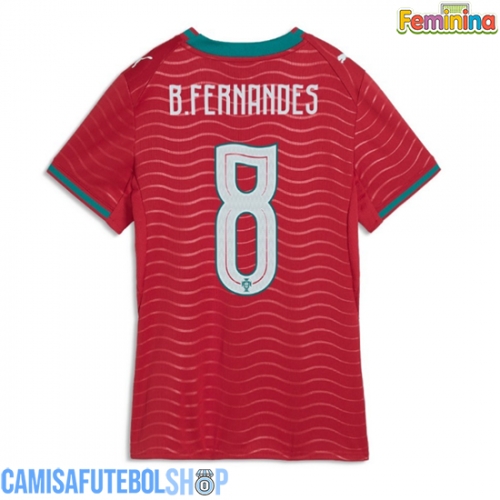 Camisa de time de futebol Portugal Bruno Fernandes #8 Replicas 1º Equipamento Feminina Mundo 2026 Manga Curta